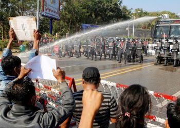Myanmar coup: Police fire rubber bullets as protesters defy ban
