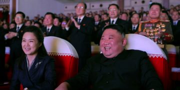 Wife of N Korea’s Kim appears in public for first time in a year