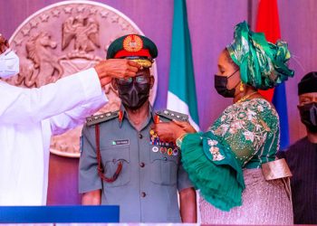 Buhari decorates Nigeria’s Service Chiefs with new ranks