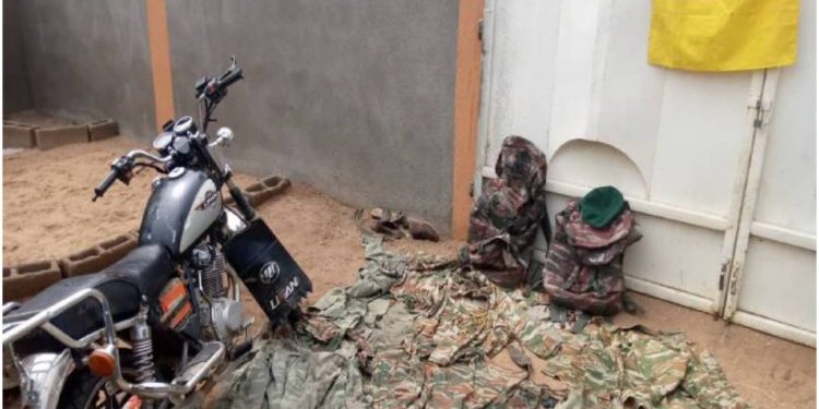 Cameroonian flag, military uniforms found in Adamawa