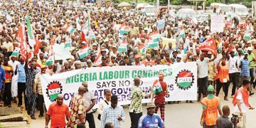 NLC stages protest over minimum wage bill