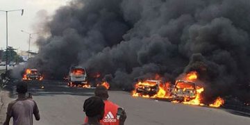 Fuel tanker explodes after losing control, kills dozen in Benue