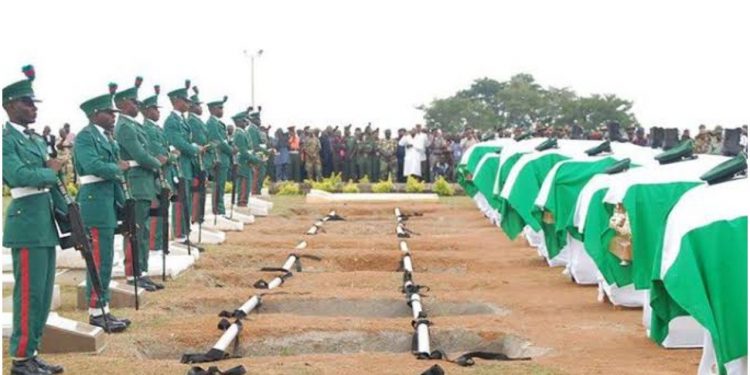 BREAKING: Bodies of 11 slain soldiers arrive military cemetery in Makurdi