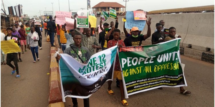 June 12: ‘Buhari must go’ – Ondo youths insist as protest rocks Akure [Photos]