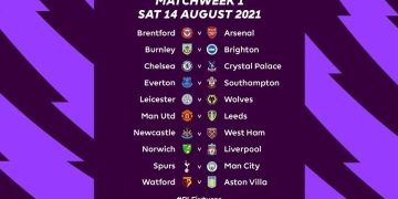 2021/2022 EPL fixtures released