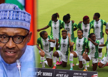 Heckler ambushes Nigerian Super Falcons in Austria, calls Buhari ‘terrorist’