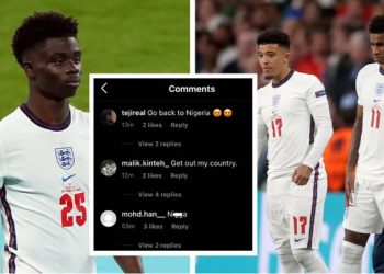 Euro 2020: English FA condemn racist attacks on Saka, others over failed penalties