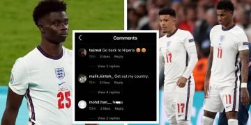Euro 2020: English FA condemn racist attacks on Saka, others over failed penalties