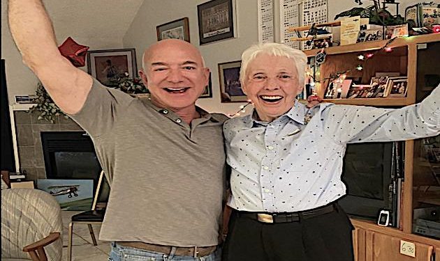 82 year-old female pilot to go into space with Jeff Bezos