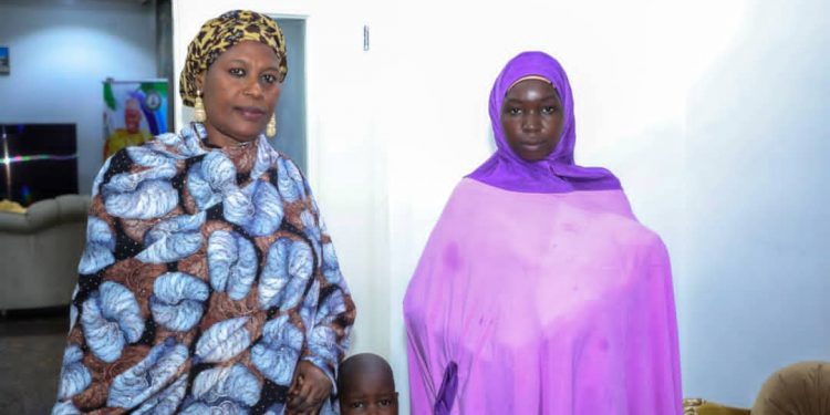 BREAKING: Gov Zulum receives surrendered Chibok Schoolgirl, reunites her with family in Borno