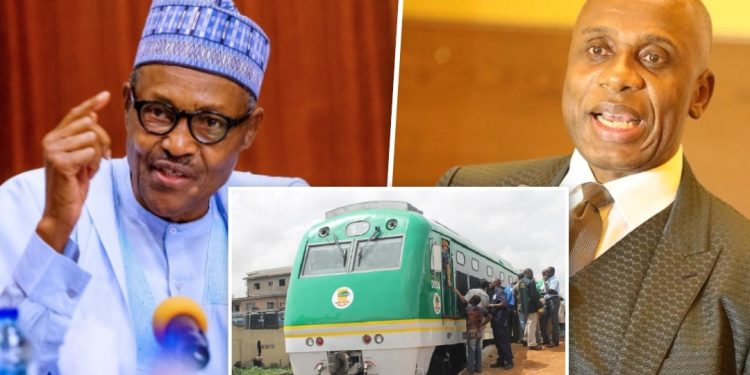 Buhari seeking alternative money for rail project, says Amaechi