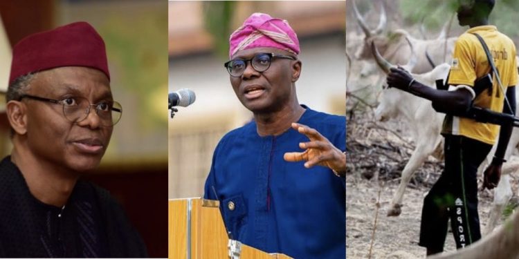 Sanwo-Olu, other southern governors playing to gallery with laws against killer herdsmen: El-Rufai