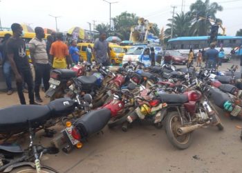 Lagos task force impounds 410 motorcycles