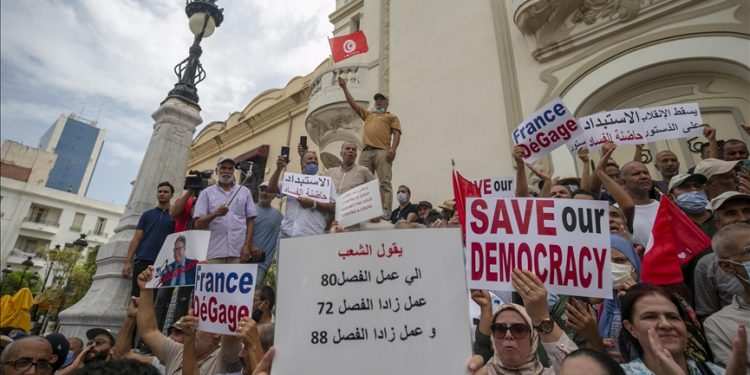 Tunisians protest president’s ‘exceptional’ measures