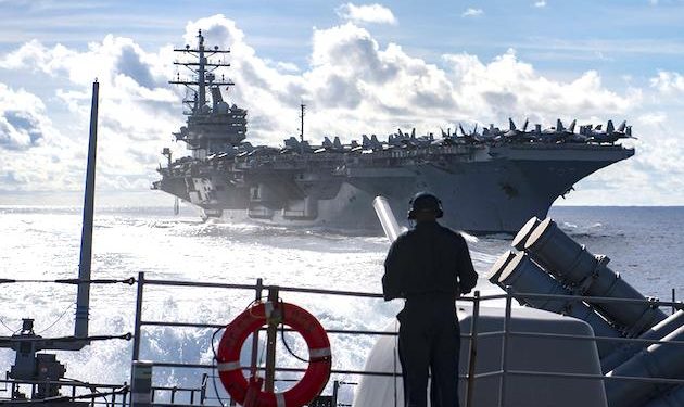 In show of support, U.S. warships sail through Taiwan Strait