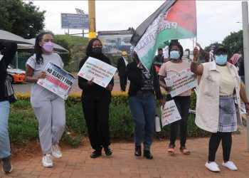 Residents in Johannesburg protest South Africa’s decision to take part in Miss Universe contest in Israel
