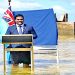 Standing in rising waters, Tuvalu Foreign Minister speaks at COP26