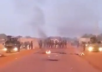 Two killed in clash with French military convoy