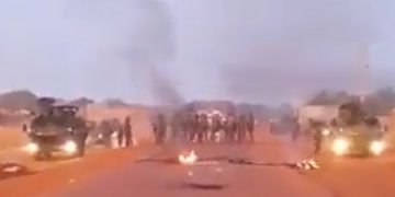 Two killed in clash with French military convoy