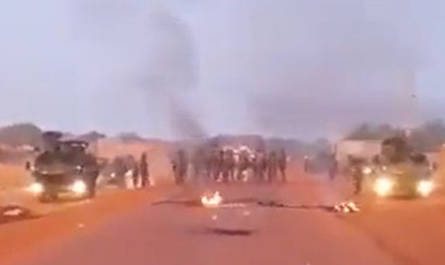 Two killed in clash with French military convoy