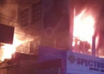 Computer Village in Lagos on fire