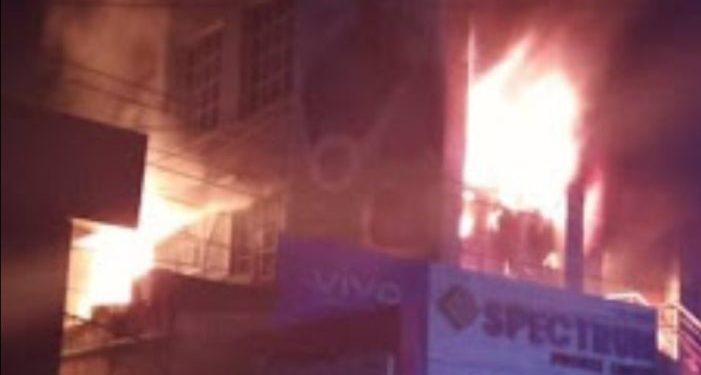 Computer Village in Lagos on fire