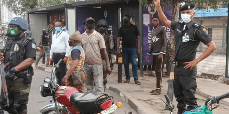 Police disperse hoodlums as Lagos task force demolishes illegal structures in Lekki