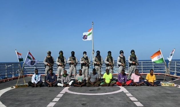 Indian Navy brings 9 pirates caught off Somalia to Mumbai, hands over to local police
