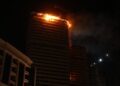 Fire erupts at 26-story building in Kazakhstan’s capital
