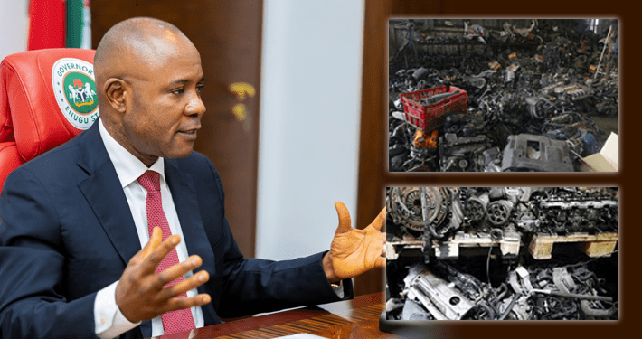Enugu: Governor Mbah begins construction of international motor spare parts market