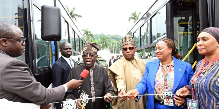 Tinubu inaugurates 30 hybrid CNG buses