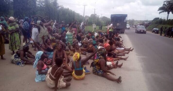 Women protest half-naked in Ondo over killings, kidnappings of farmers by bandits