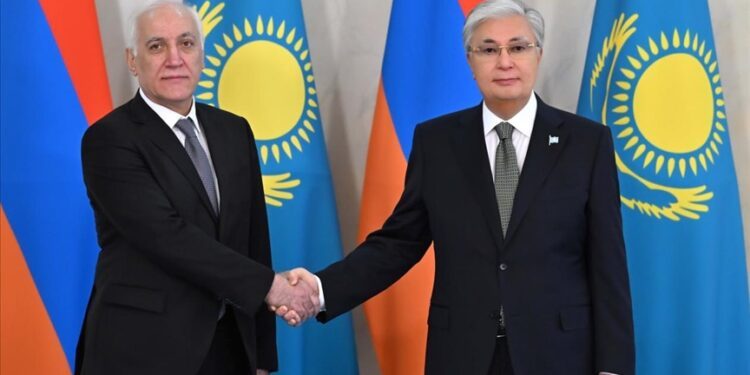 Kazakh, Armenian presidents express desire to expand bilateral cooperation