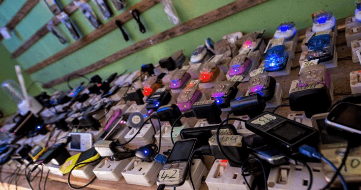 Phone charging spots record high patronage in Jos amid blackout, high fuel price