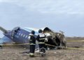 Holes in wreckage of Azerbaijan Airlines plane wreckage spark speculation of attack
