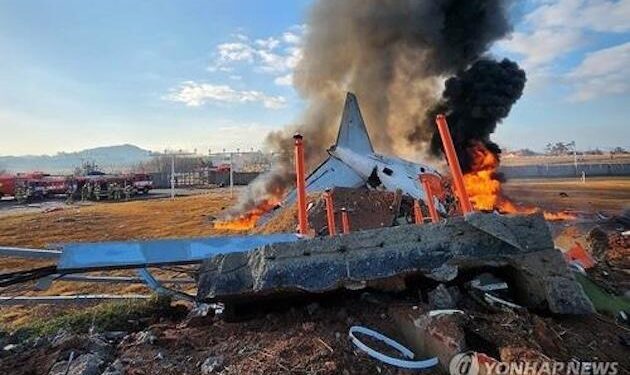 Many casualties in South Korean plane crash