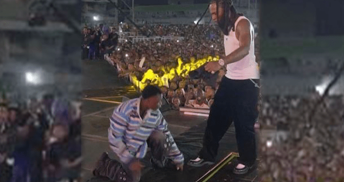 I jumped on stage to embrace Burna Boy; I didn’t know he would attack me: Fan kicked off stage by singer