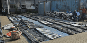 Customs hand over seized 1,599 illicit weapons to national centre