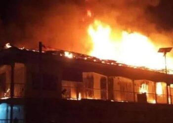 Fire guts two-storey building in Onitsha