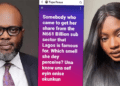 Tinubu’s aide Tope Fasua accuses corper Raye of being in Lagos for prostitution