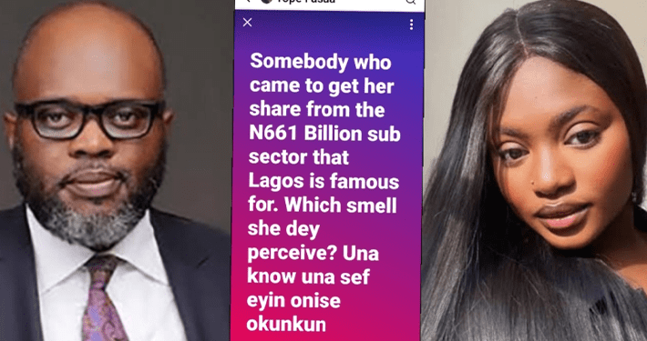 Tinubu’s aide Tope Fasua accuses corper Raye of being in Lagos for prostitution