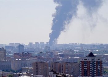 Fire breaks out at Moscow construction site