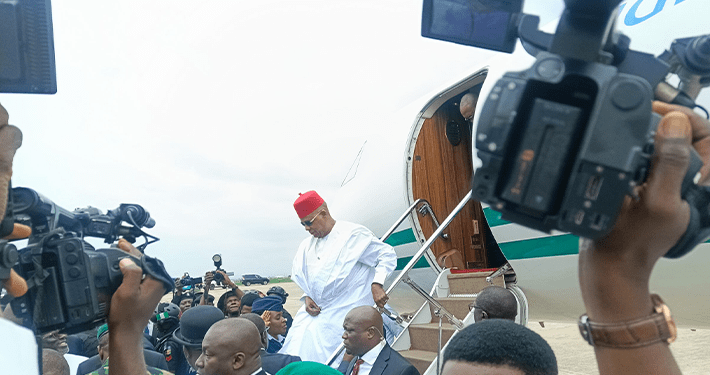 Shettima arrives Asaba to receive Gov Oborevwori into APC fold