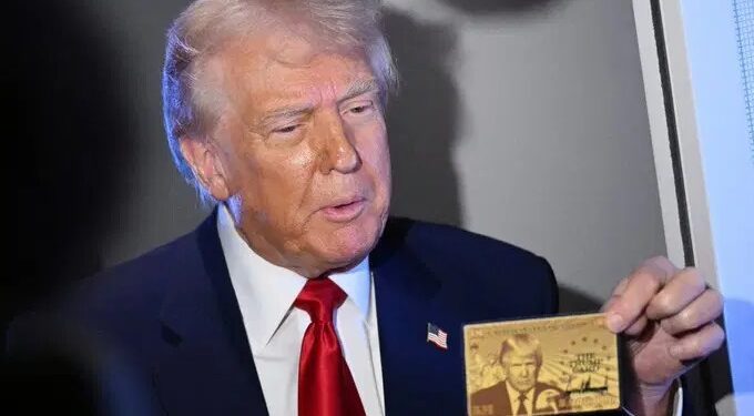 Trump presents ‘Gold Card’ for rich immigrants to U.S.