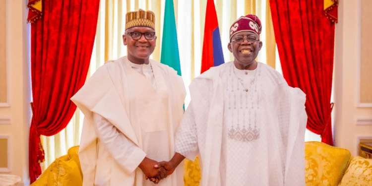 Dangote thanks Tinubu for revolutionary change in oil, gas sector to save Nigeria