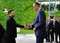 Ukrainian president Zelensky in Berlin for talks with Chancellor Merz