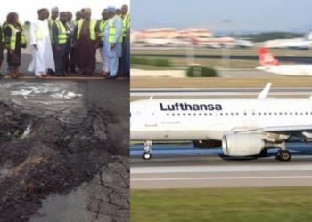 Germany-Bound Lufthansa Flight Offloads 45 Passengers, Luggage Over Damaged Runway At Abuja Airport