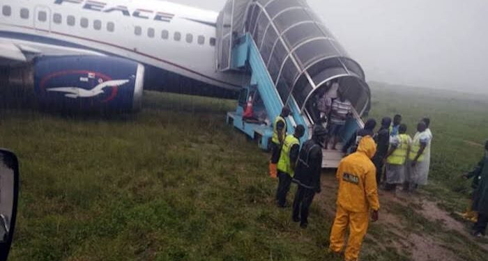 Panic as Air Peace flight veers off runway in Port Harcourt