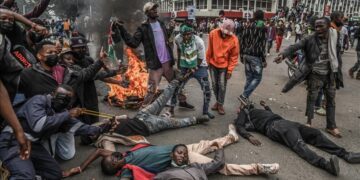 Protesters burn police station in Kenya demanding justice for Albert Ojwang