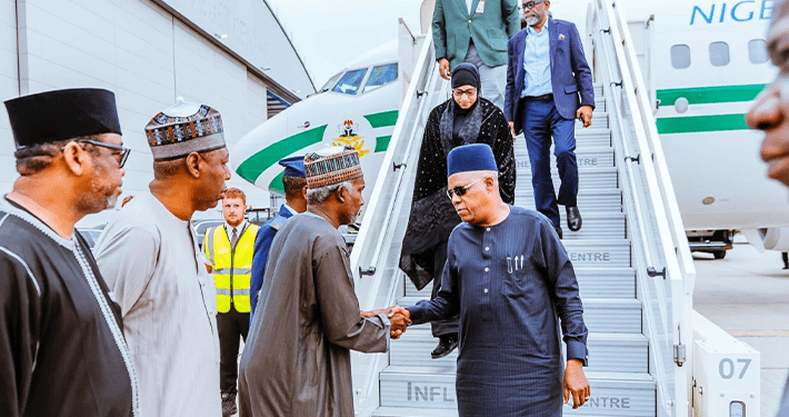 Shettima arrives London to receive Buhari’s remains